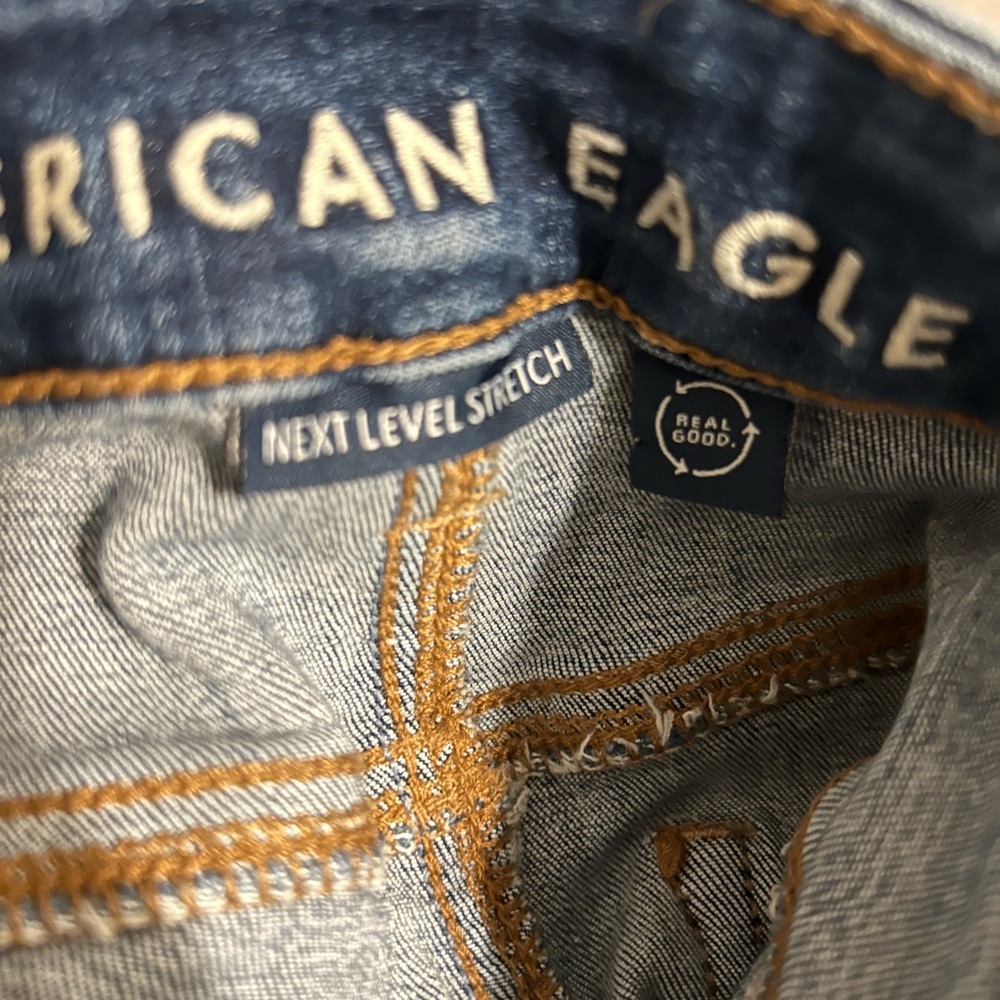 AE Next Level or American Eagle Curvy High-Waisted Skinny Kick Boot Jeans Sz8 R - Picture 5 of 6